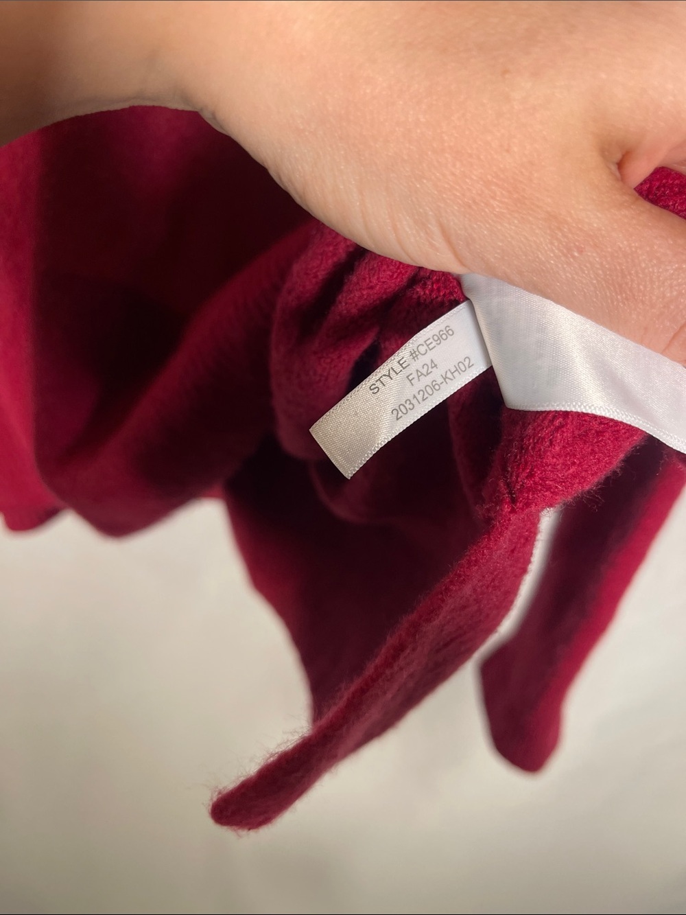 J. CREW WOMENS EXTRA SOFT V NECK POLO SWEATER RED BERRY XL CE966 - Picture 5 of 6